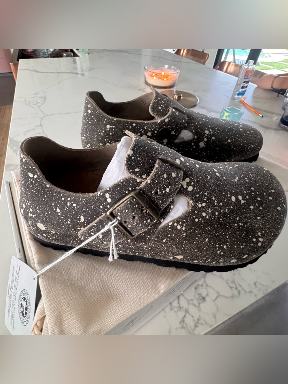Birkenstock Women’s Song for The Mute London The Artist Paint Splattered Clog